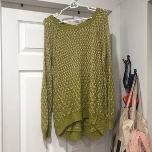 Long Green Anthropologie Sweater